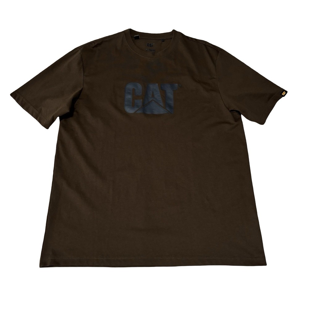 Caterpillar CAT Men's T Shirt Short Sleeve Brown‎ Size XL 23.5x31